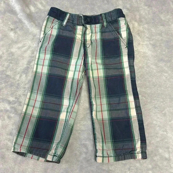 GAP - pull on lined plaid pants. Size 12-18 months - Picture 1 of 4